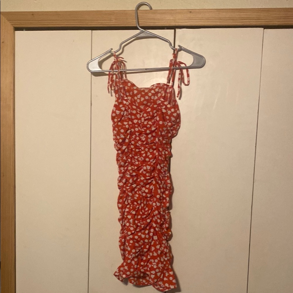 Red Floral Mini Dress